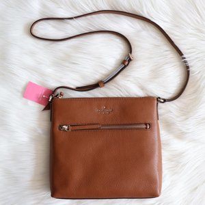 Kate Spade Brown Jackson Leather Crossbody Bag